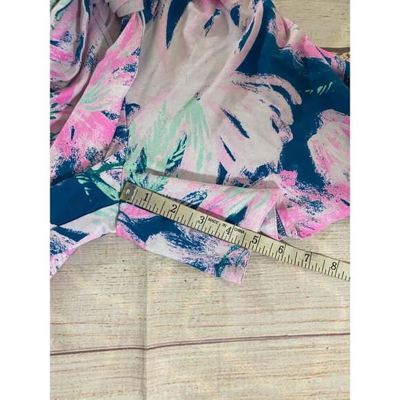 Lilly Pulitzer Women's Karlie Wrap Romper In Tidal Wave - Small - Picture 7 of 13